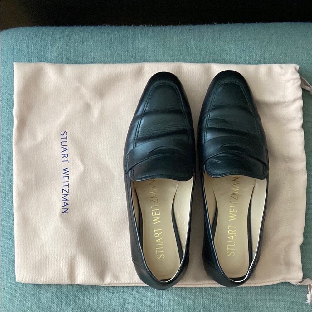 Stuart Weitzman Classic Black Men's Slip-Ons